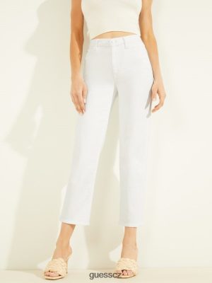 GUESS Boty - GUESS 1981 Výškové rovné džíny čistá bílá ženy 2BRD191 oblečení