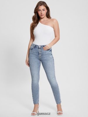 GUESS Boty - GUESS 1981 exponované hubené džíny knoflíku divadlo ženy 2BRD5 oblečení