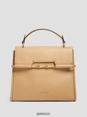 GUESS Boty - GUESS ALIA Střední kožená křížení šampaňské ženy 2BRD2771 tašky