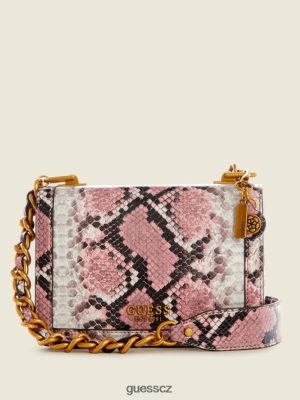 GUESS Boty - GUESS Abey Python Crossbody Pink Python ženy 2BRD2978 tašky