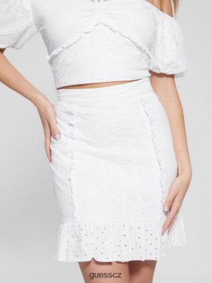 GUESS Boty - GUESS Aini mini oční sukně čistá bílá ženy 2BRD1994 oblečení