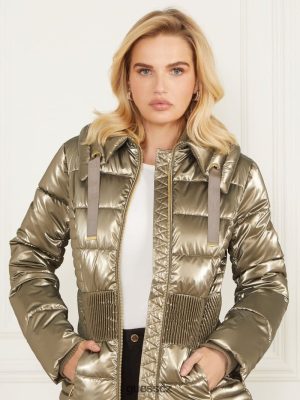 GUESS Boty - GUESS Annie Puffer Jacket Přírodní Siena Multi ženy 2BRD1973 oblečení