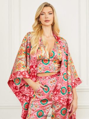 GUESS Boty - GUESS Babylon satén kimono Babylon přikrývka ženy 2BRD1766 oblečení