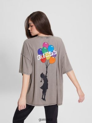 GUESS Boty - GUESS Balloon Girl Graphic Tee Starry Ice Multi ženy 2BRD1190 oblečení