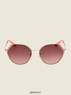GUESS Boty - GUESS Barevné chrámové geometrické sluneční brýle želva ženy 2BRD3773 příslušenství