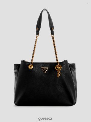 GUESS Boty - GUESS Becci přítelkyně ramenní satchel Černý květinový tisk ženy 2BRD3020 tašky