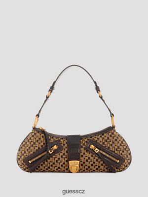 GUESS Boty - GUESS Belle Vintage Zip-Top ramenní taška Brown Multi ženy 2BRD3041 tašky