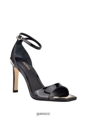 GUESS Boty - GUESS Božské sandály na patě Černý patent ženy 2BRD3428 obuv