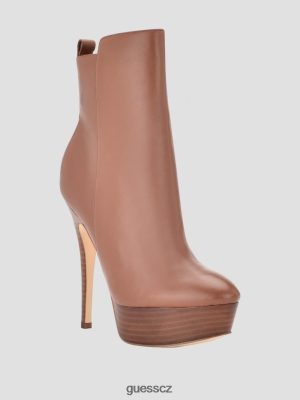 GUESS Boty - GUESS CADDY Platform Bootie Středně hnědá ženy 2BRD3518 obuv