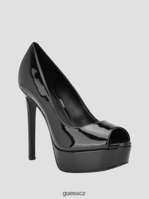 GUESS Boty - GUESS Cacei Peep-Toe Stiletto paty černý ženy 2BRD3437 obuv