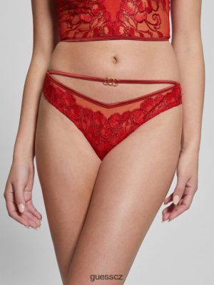 GUESS Boty - GUESS Christie Floral Shimmer Brazilian Panty Květinový Lurex Red ženy 2BRD2645 oblečení