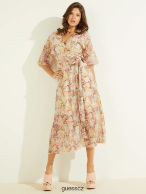 GUESS Boty - GUESS DAMIENNE šaty Miraflores tisk ženy 2BRD704 oblečení
