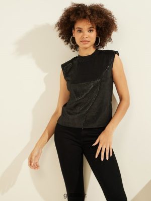 GUESS Boty - GUESS Daniela Top černý ženy 2BRD1655 oblečení