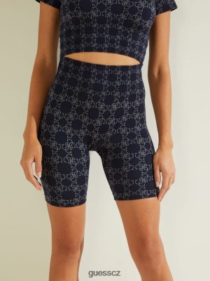 GUESS Boty - GUESS Della logo tiskové šortky 4G Jacquard Sea Navy ženy 2BRD2357 oblečení