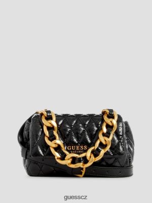 GUESS Boty - GUESS Dema prošívaná taška s mini crossbody Černý květinový tisk ženy 2BRD2798 tašky