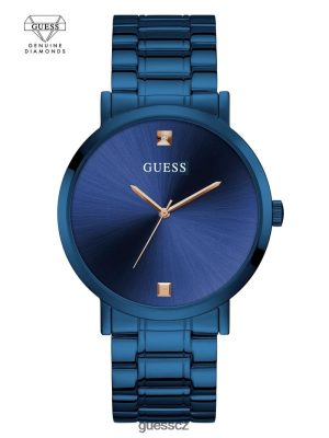 GUESS Boty - GUESS Diamantové analogové hodinky modrý muži 2BRD3602 příslušenství