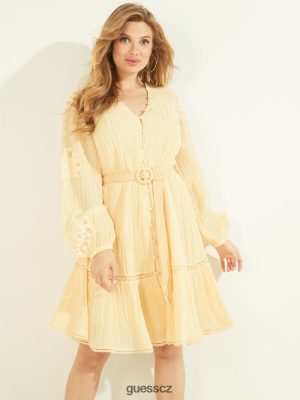 GUESS Boty - GUESS Eco Arita šaty Mírně broskev multi ženy 2BRD899 oblečení