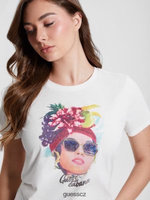 GUESS Boty - GUESS Eco Cabana Easy Tee krémová bílá ženy 2BRD1187 oblečení