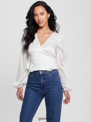 GUESS Boty - GUESS Eco Hamiri Corset Top holubice bílá ženy 2BRD1160 oblečení