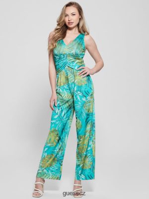 GUESS Boty - GUESS Eco Poplia Trinted Jumpsuit Originální šedozelená monstera ženy 2BRD320 oblečení