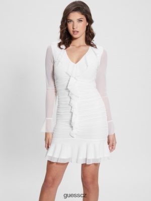 GUESS Boty - GUESS Eco Rosalee volánné šaty čistá bílá ženy 2BRD605 oblečení