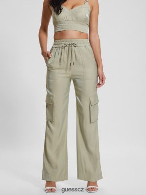 GUESS Boty - GUESS Ekologické saténové nákladní kalhoty Dusty Fern Multi ženy 2BRD2033 oblečení
