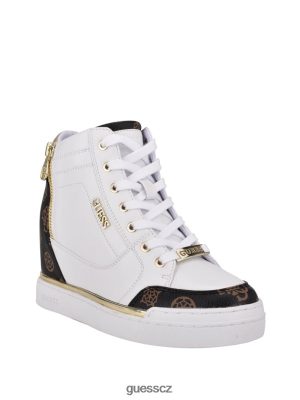 GUESS Boty - GUESS FIGZ Logo Wedge Sneakers bílý ženy 2BRD3377 obuv