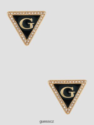 GUESS Boty - GUESS G trojúhelníkové náušnice Zlatý tón a černá ženy 2BRD3830 příslušenství