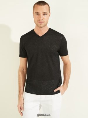 GUESS Boty - GUESS Gáza V-Neck Tee Jet Black muži 2BRD4124 oblečení