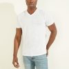 GUESS Boty - GUESS Gáza V-Neck Tee čistá bílá muži 2BRD4130 oblečení