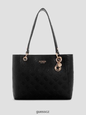 GUESS Boty - GUESS Galleria malý noel tote Černý květinový tisk ženy 2BRD3221 tašky