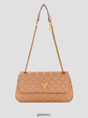 GUESS Boty - GUESS Giully prošívaný kabriolet crossbody Béžový přetečení ženy 2BRD2885 tašky