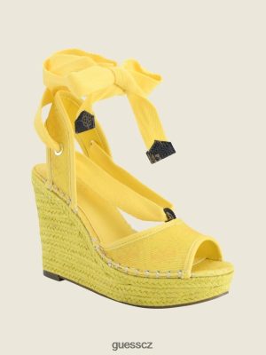 GUESS Boty - GUESS Halona kravata Espadrille klíny žluť ženy 2BRD3449 obuv