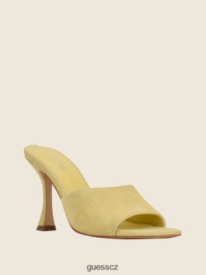 GUESS Boty - GUESS Hambree Suede Heelled Mules žluť ženy 2BRD3452 obuv