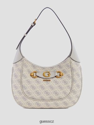 GUESS Boty - GUESS Izzy quattro g jacquard hobo taška Dove logo ženy 2BRD3053 tašky