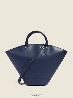 GUESS Boty - GUESS Jary Leather Medium Satchel Navy ženy 2BRD3299 tašky