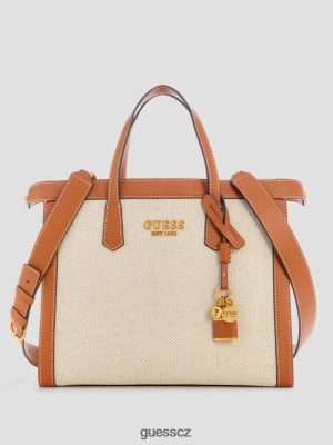 GUESS Boty - GUESS Jovie Society Satchel koňak ženy 2BRD3263 tašky