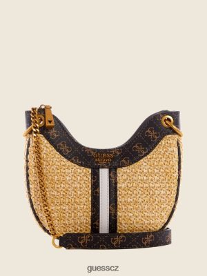 GUESS Boty - GUESS Kasinta Raffia Mini Hobo Bag Bleu/Bella Sera Wash ženy 2BRD2993 tašky