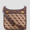 GUESS Boty - GUESS Katey Jacquard Mini Hobo Bag Brown Multi ženy 2BRD2783 tašky