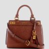 GUESS Boty - GUESS Katey Lizard Mini Satchel koňak ženy 2BRD3260 tašky