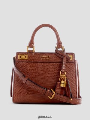 GUESS Boty - GUESS Katey Lizard Mini Satchel koňak ženy 2BRD3260 tašky