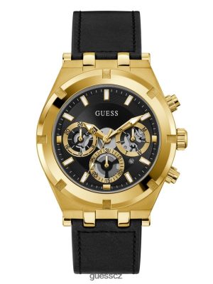 GUESS Boty - GUESS Kožené multifunkční hodinky zlato muži 2BRD3914 příslušenství