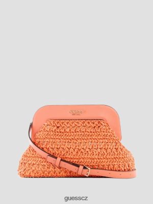 GUESS Boty - GUESS LIGURIA háčkování slámy korál ženy 2BRD2966 tašky