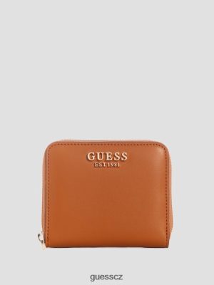GUESS Boty - GUESS Laurel malá peněženka na zip koňak ženy 2BRD3161 tašky