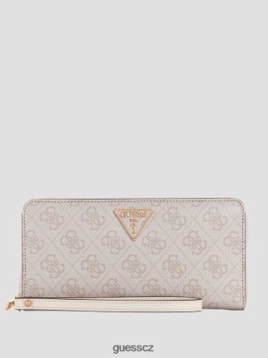 GUESS Boty - GUESS Laurel velká peněženka na zip Dove logo ženy 2BRD3134 tašky