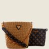 GUESS Boty - GUESS Lilica Bucket Bag Brown Multi ženy 2BRD3110 tašky