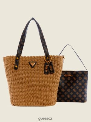 GUESS Boty - GUESS Lilica Shopper Tote Brown Multi ženy 2BRD3104 tašky
