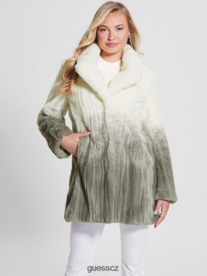 GUESS Boty - GUESS Marta Faux-Fur Coat Stínované Salvia White Combo ženy 2BRD1958 oblečení