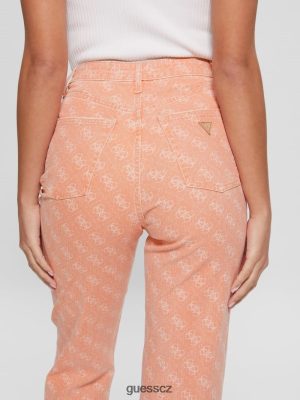GUESS Boty - GUESS Melrose quattro g tiskové džíny meruňková šťáva ženy 2BRD290 oblečení