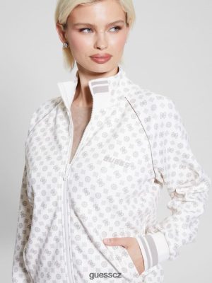 GUESS Boty - GUESS Mikina Eco Aggie Full-Zip AOP mléko ologram ženy 2BRD1742 oblečení